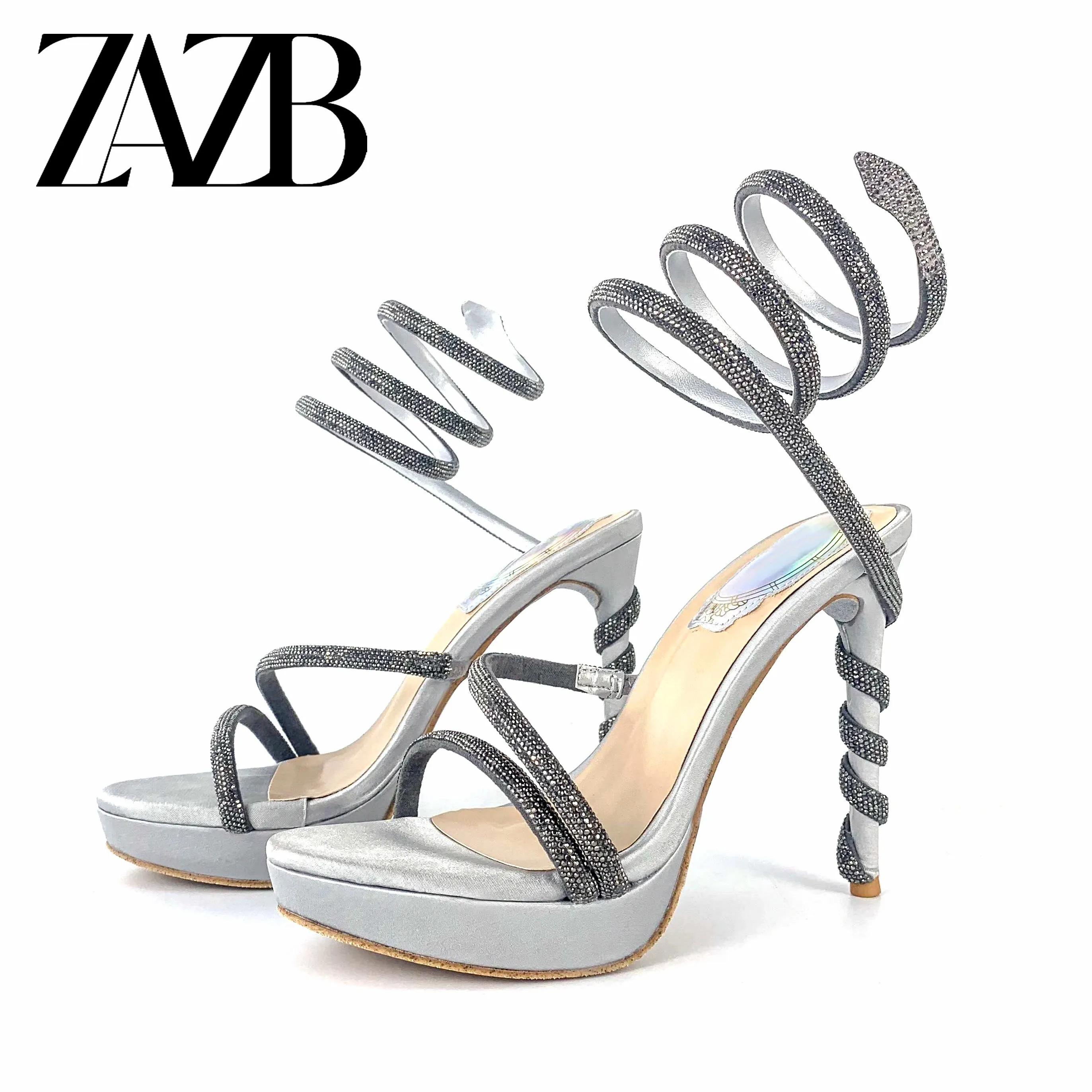 مجموعة اروين التجارية ARWEN&AJH GROUP  2024 European New design formal sexy Women's high heel Sandals wedding shoes  narrow strap cross belt for ladies