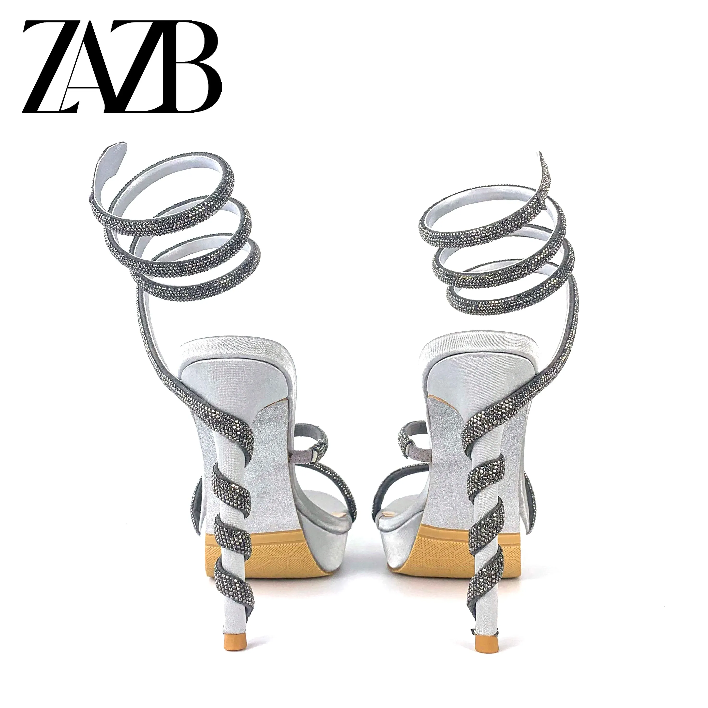 مجموعة اروين التجارية ARWEN&AJH GROUP  2024 European New design formal sexy Women's high heel Sandals wedding shoes  narrow strap cross belt for ladies