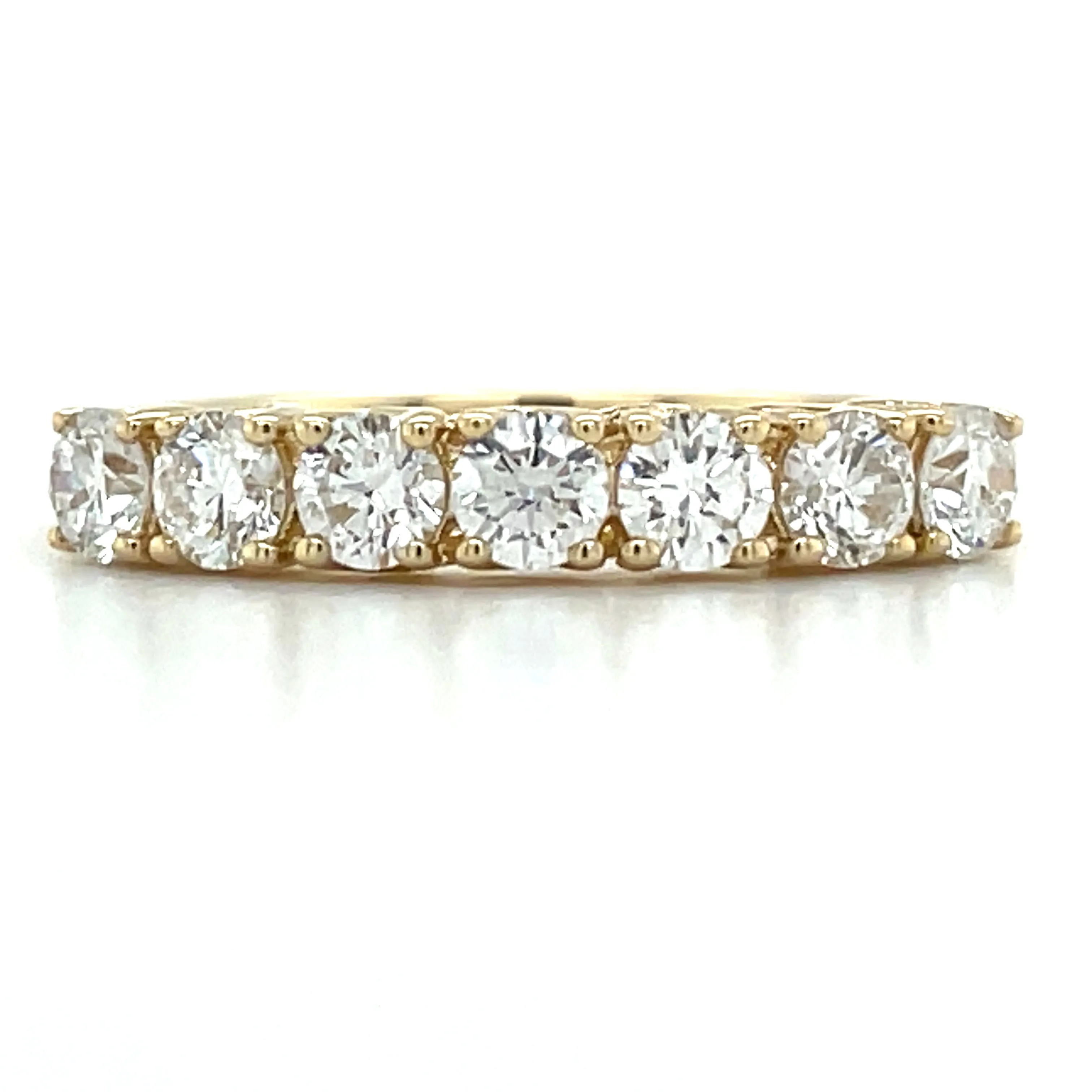 14ct Yellow Gold Laboratory Grown .77ct Diamond Eternity Ring