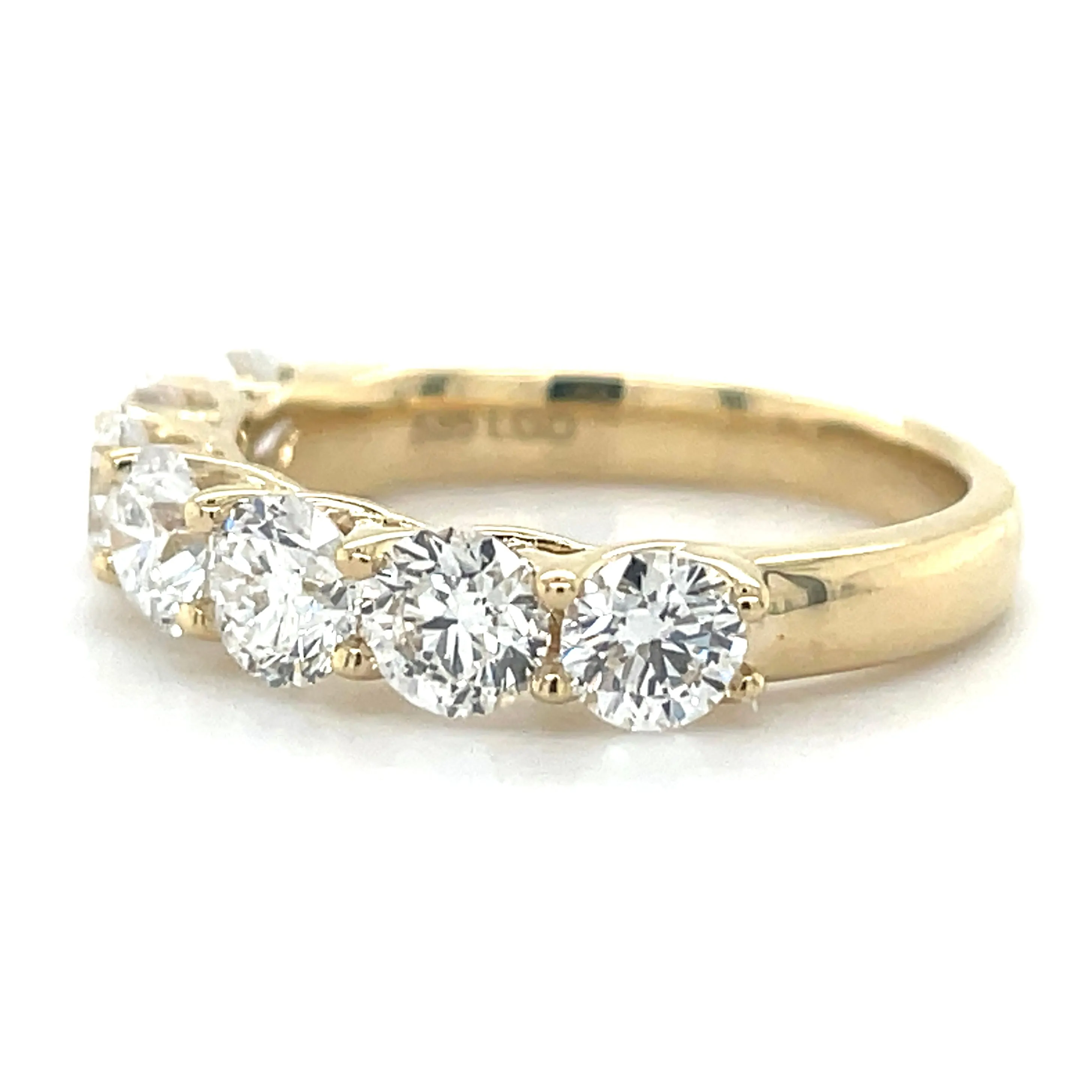 14ct Yellow Gold Seven Stone 1.98ct Laboratory Grown Diamond Ring