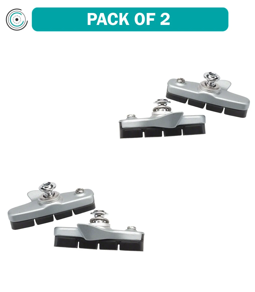 2 Pack Shimano 105 BR-5800-S Caliper Road Rim Brake Shoe Pad Set Silver Aluminum