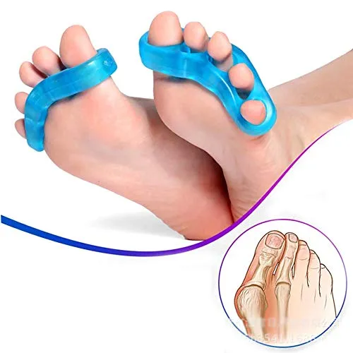 2 Pairs Toe Separator and Stretchers Silicone Yoga Foot Bunion Corrector Spreader Pain Relief Straightener Foot Care M