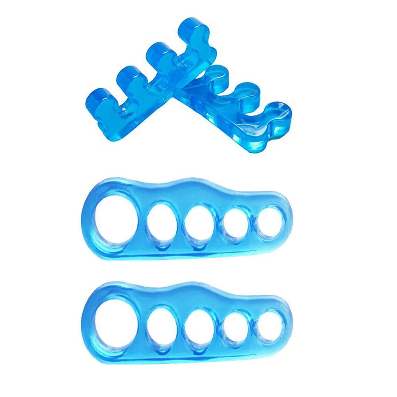 2 Pairs Toe Separator and Stretchers Silicone Yoga Foot Bunion Corrector Spreader Pain Relief Straightener Foot Care M