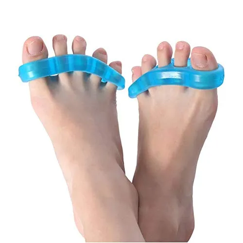 2 Pairs Toe Separator and Stretchers Silicone Yoga Foot Bunion Corrector Spreader Pain Relief Straightener Foot Care M