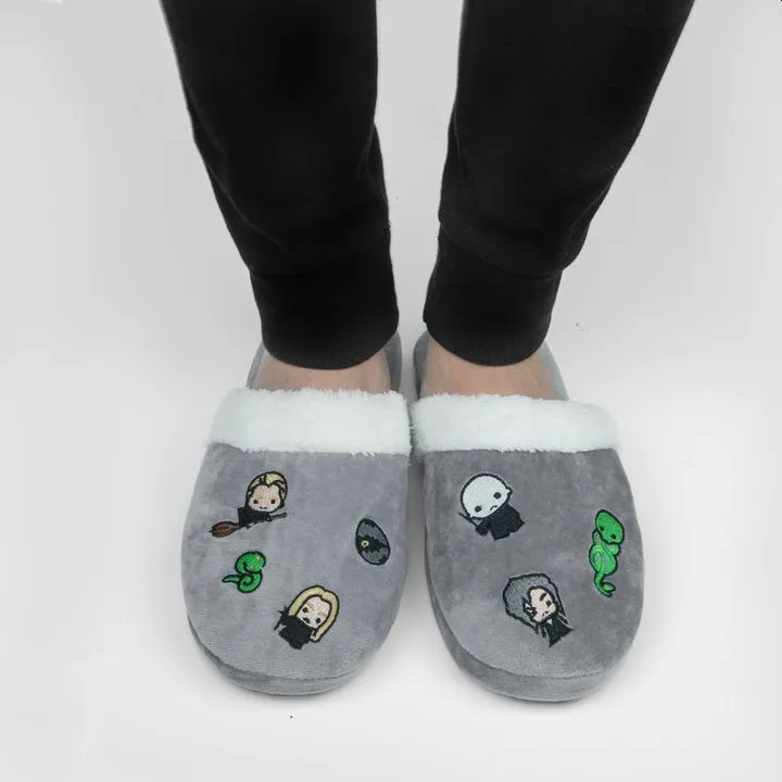 3 x Mens Womens Harry Potter Dark Arts Kawaii Slippers Grey