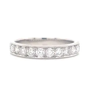 9ct White Gold Pave Set Earth Grown Diamond Band