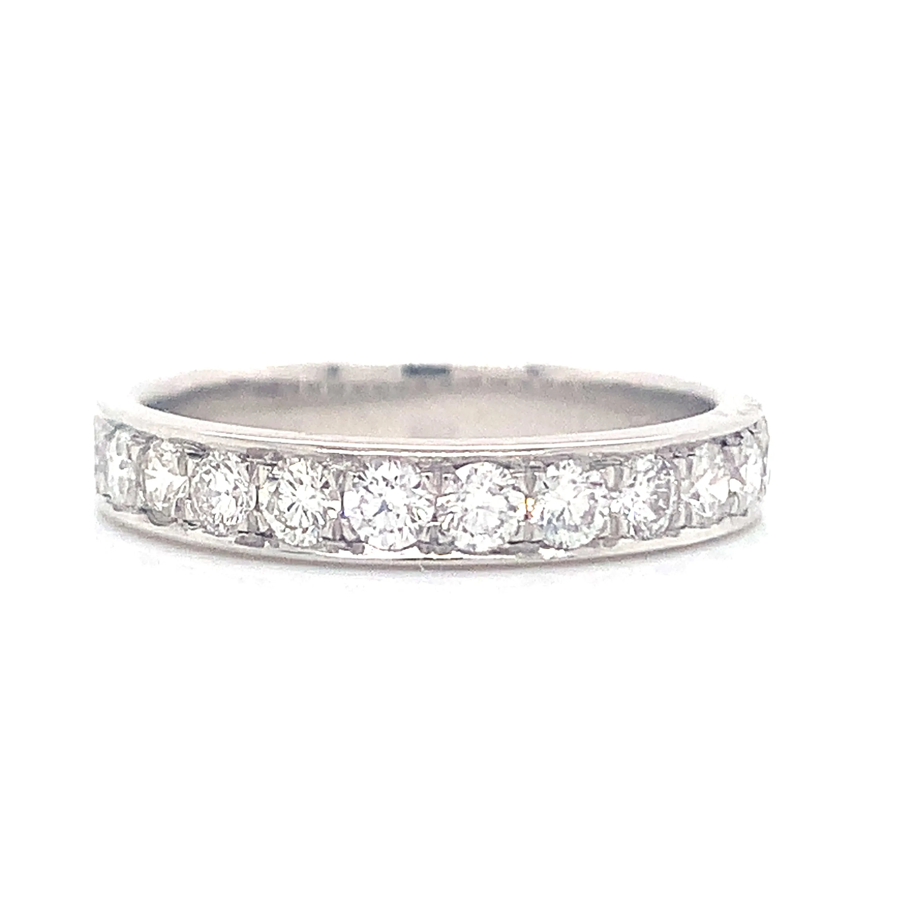 9ct White Gold Pave Set Earth Grown Diamond Band