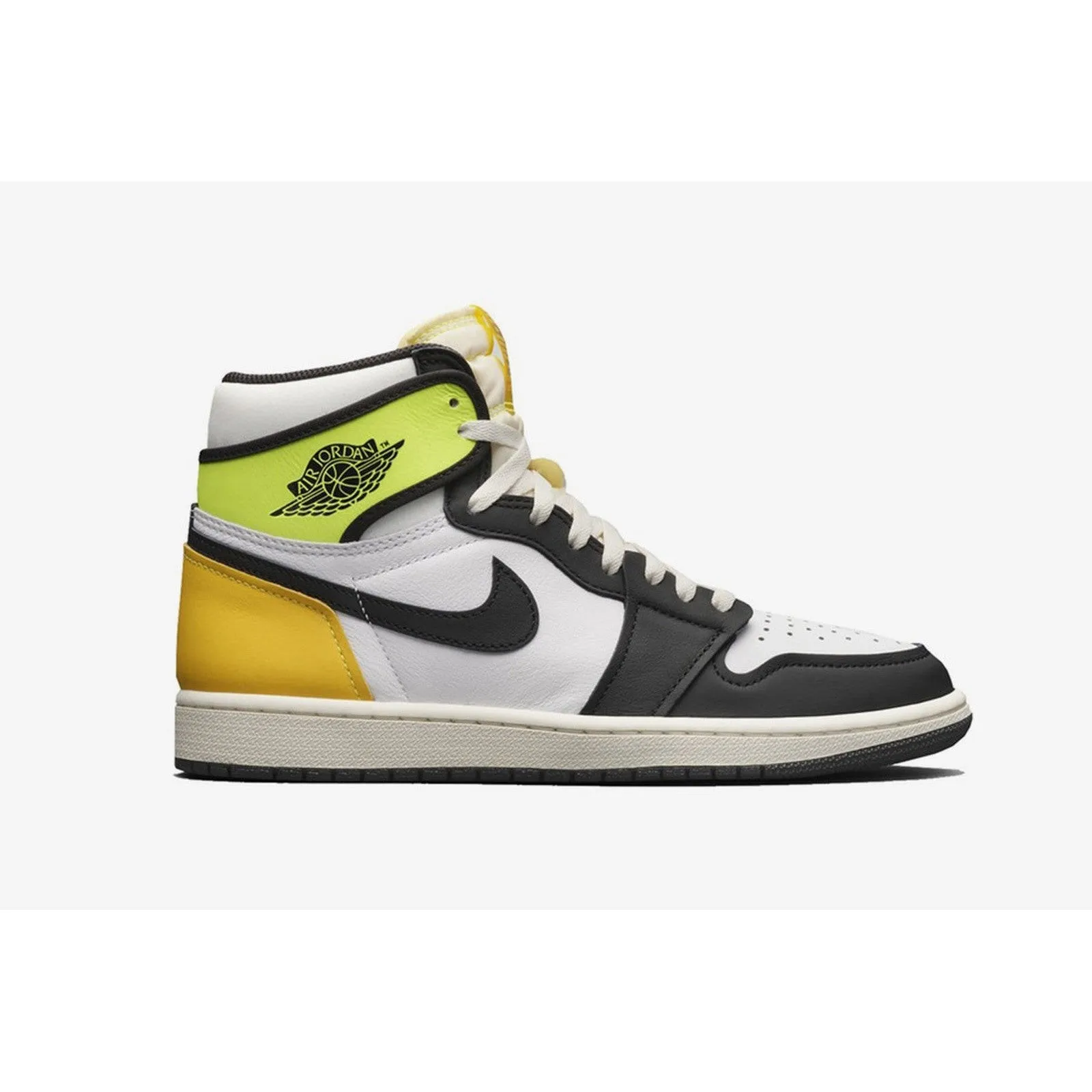 Air Jordan 1 Retro High White Black Volt University Gold