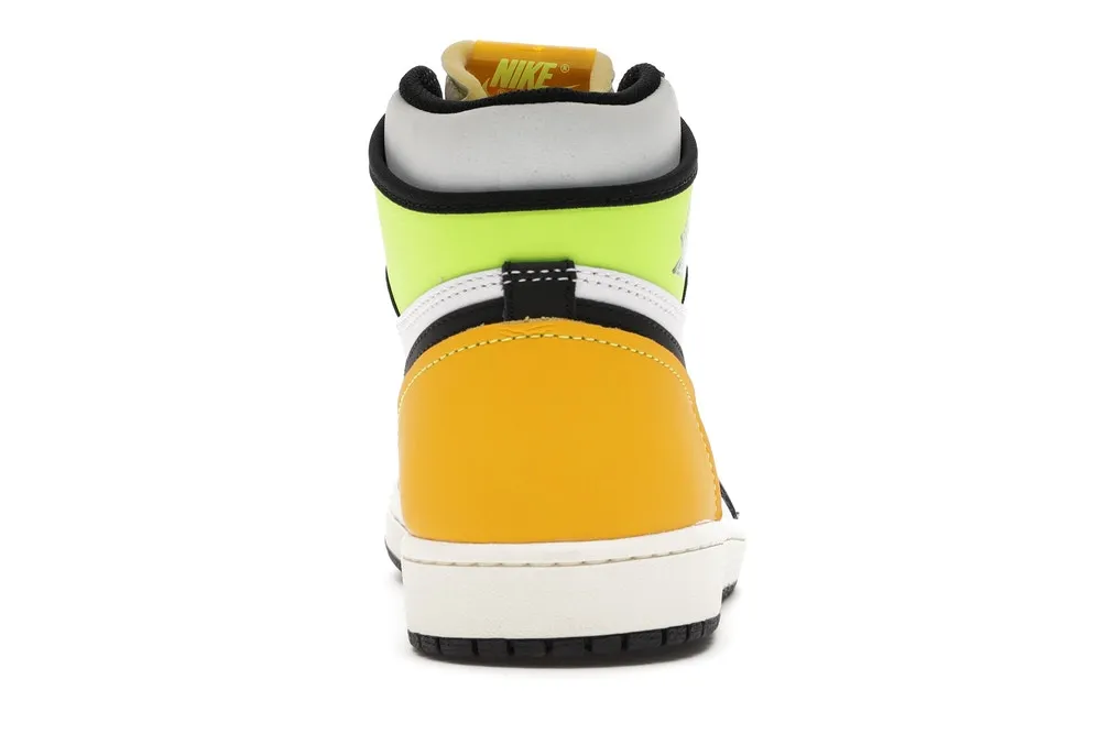 Air Jordan 1 Retro High White Black Volt University Gold