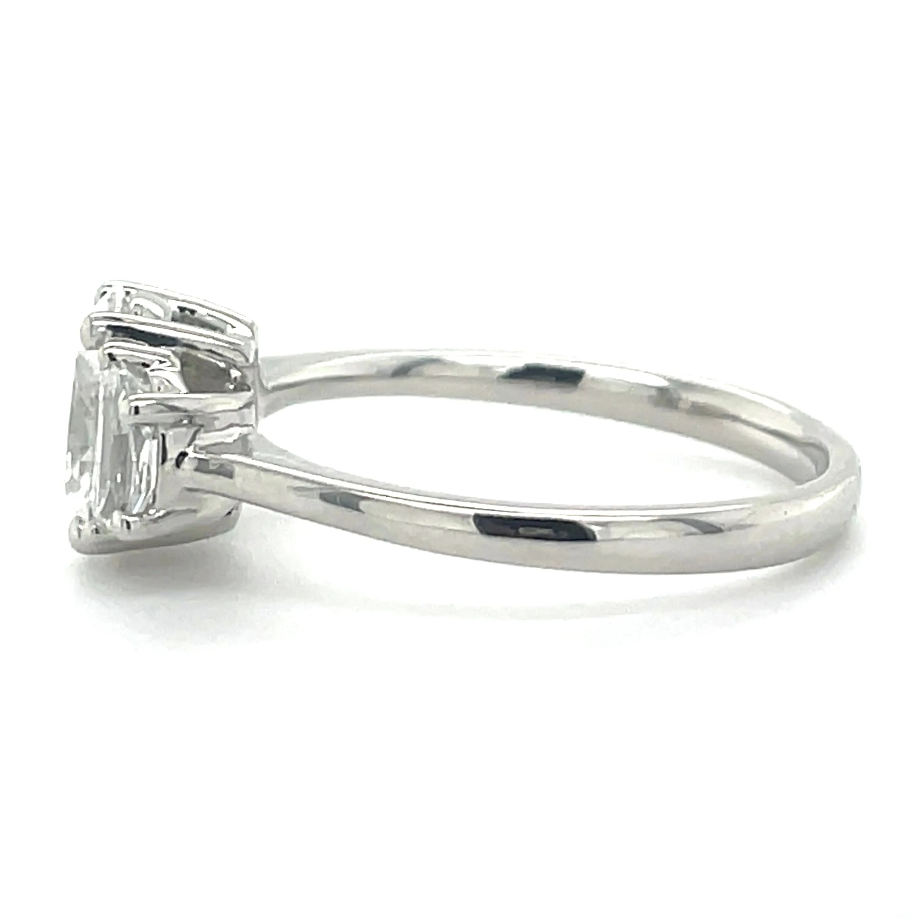 Alora - Platinum 1.55ct Oval & Half Moon Trilogy Laboratory Grown Diamond Engagement Ring