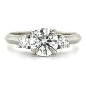 Anna - Platinum 1.10ct Laboratory Grown Three Stone Round Brilliant Diamond Engagement Ring