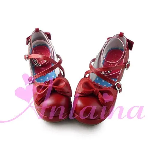 Antaina~Sweet Chunky Heels Lolita Shoes Size 37-40