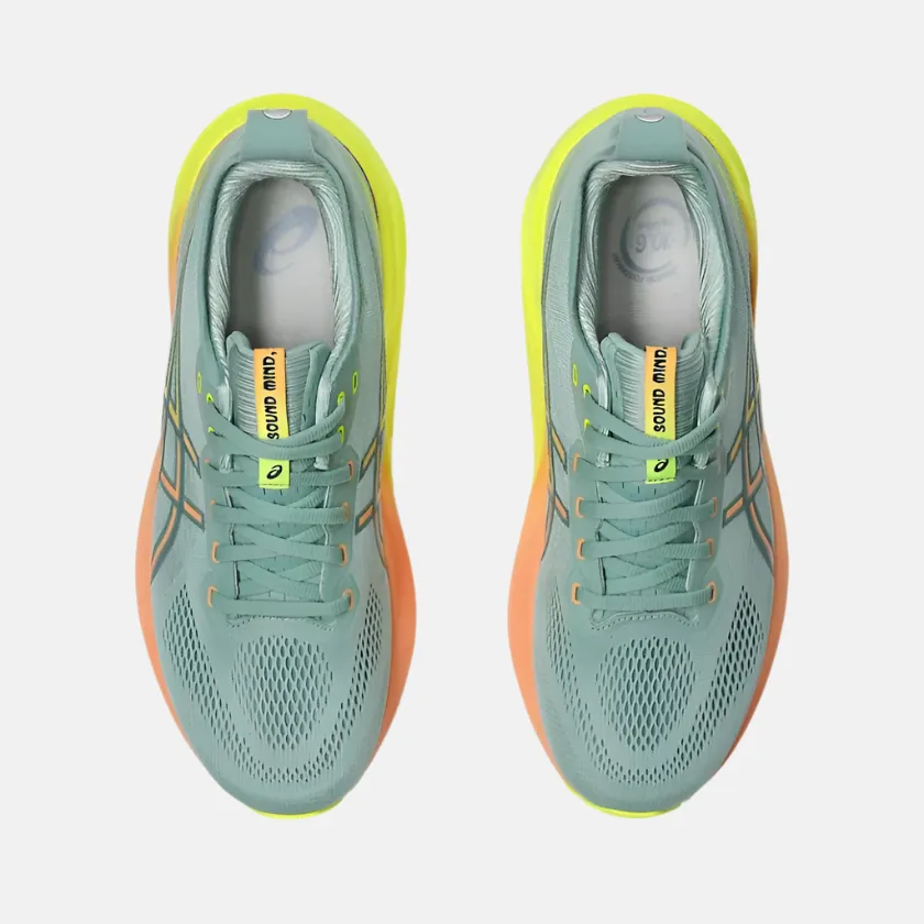 Asics Gel-Kayano 31 Paris Men's Running Shoes -Light Celadon/Safety Yellow