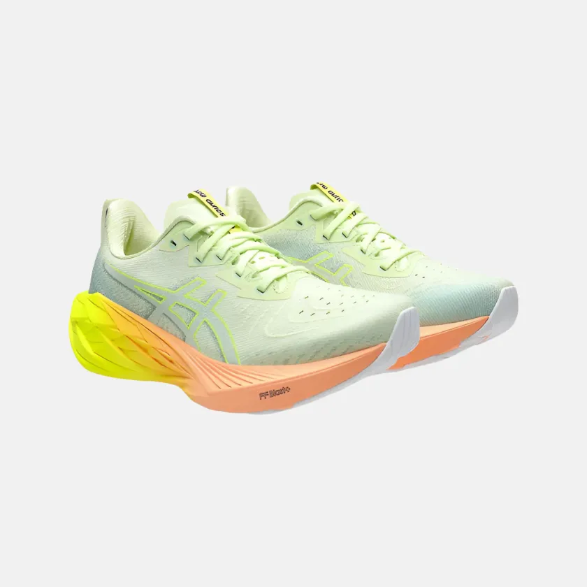 Asics NovaBlast 4 Paris Women's Running Shoes - Cool Matcha/Safety Yellow