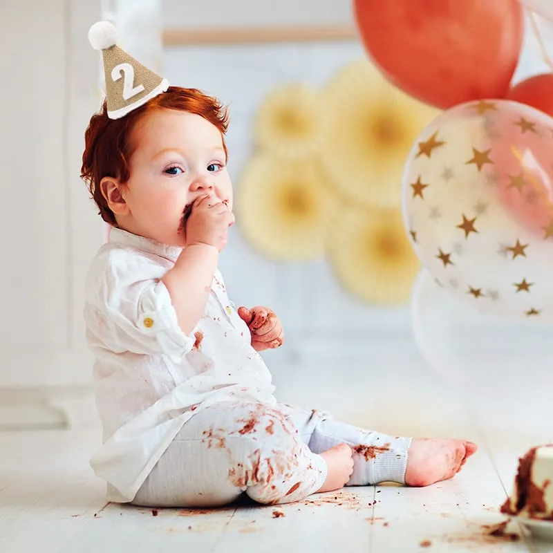 Baby Birthday Party Linen Felt Hat