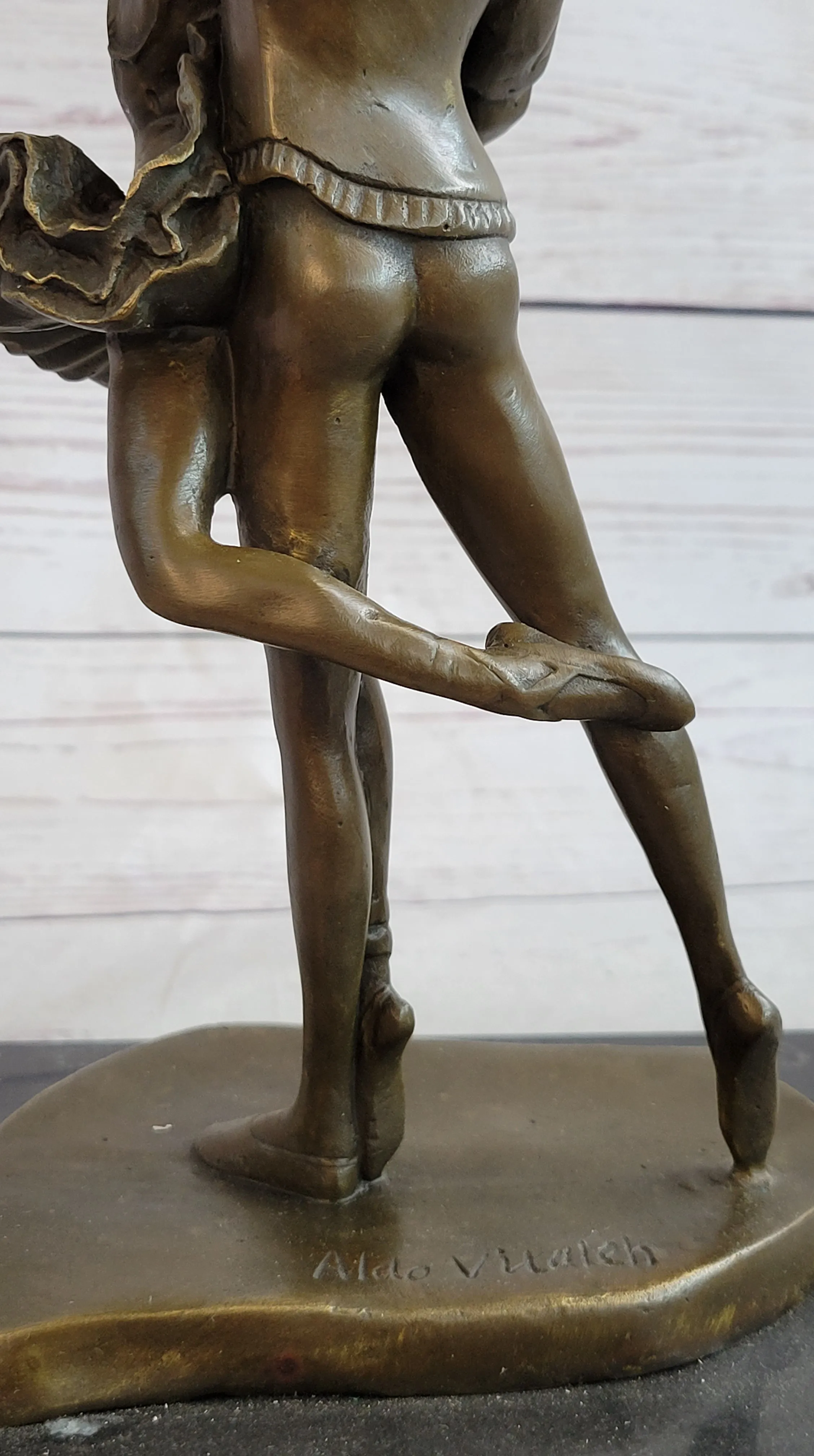 Ballet Dancers Male & Female Ballerina Dancing Bronze Statue Sculpture Original Art