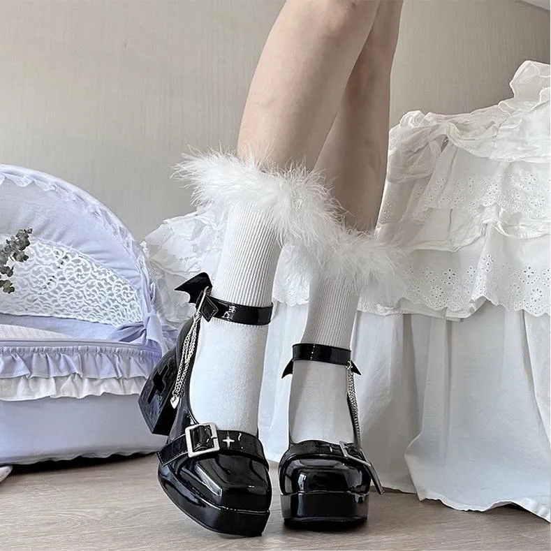 (BFM)Bingo Lulu~Late Century Sweetheart~Punk Lolita High Heels Mary Jane Lolita Shoes