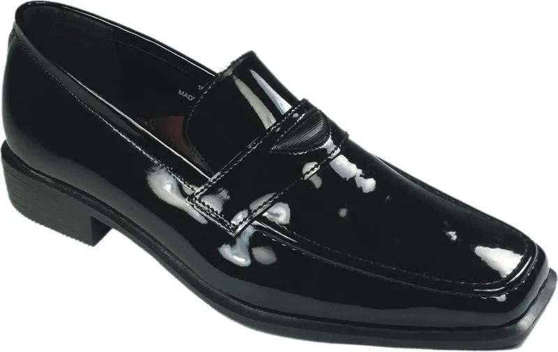 Black (Newport) Slip On Style Tuxedo Shoes by Jean Yves