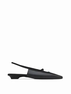 Black Sabik slingback kitten heels