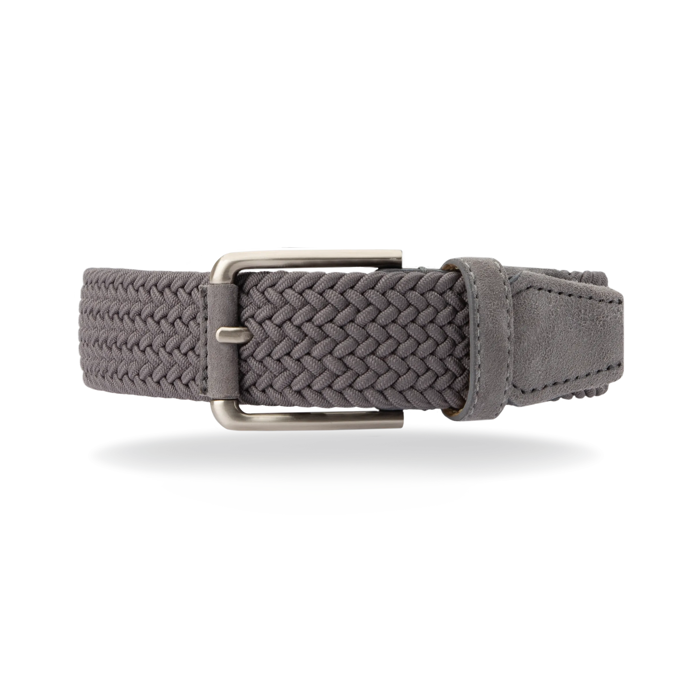 Braided Belt - Grey/Grey Suede