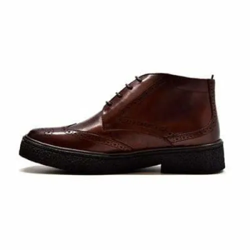 British Walkers Playboy Wingtip Men's Dark Brown Leather