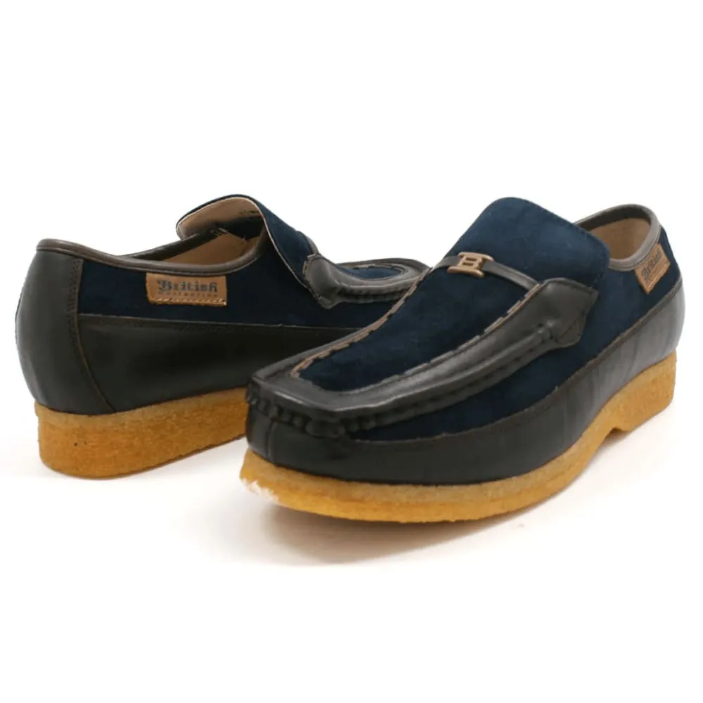 British Walkers Power Men's Crepe Sole Leathe and Suede Slip On Shoes