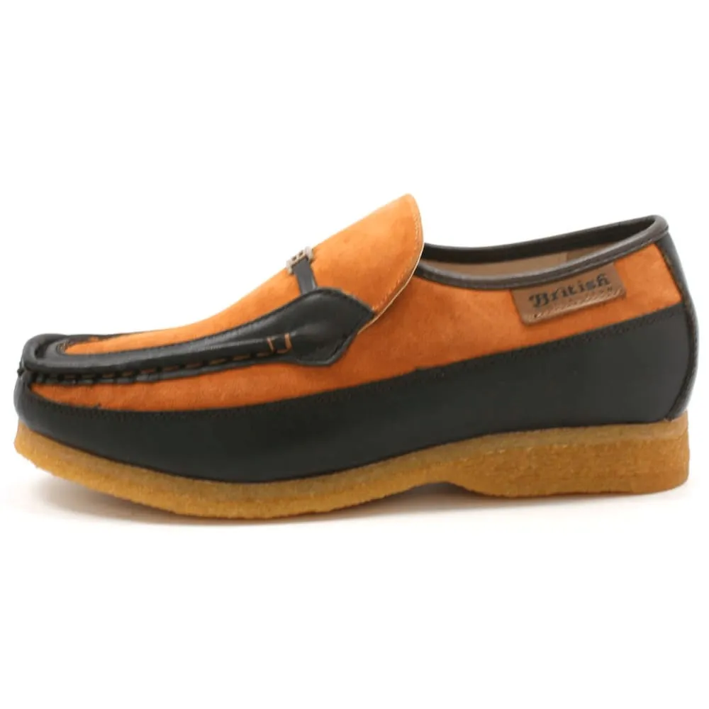 British Walkers Power Men's Crepe Sole Leathe and Suede Slip On Shoes