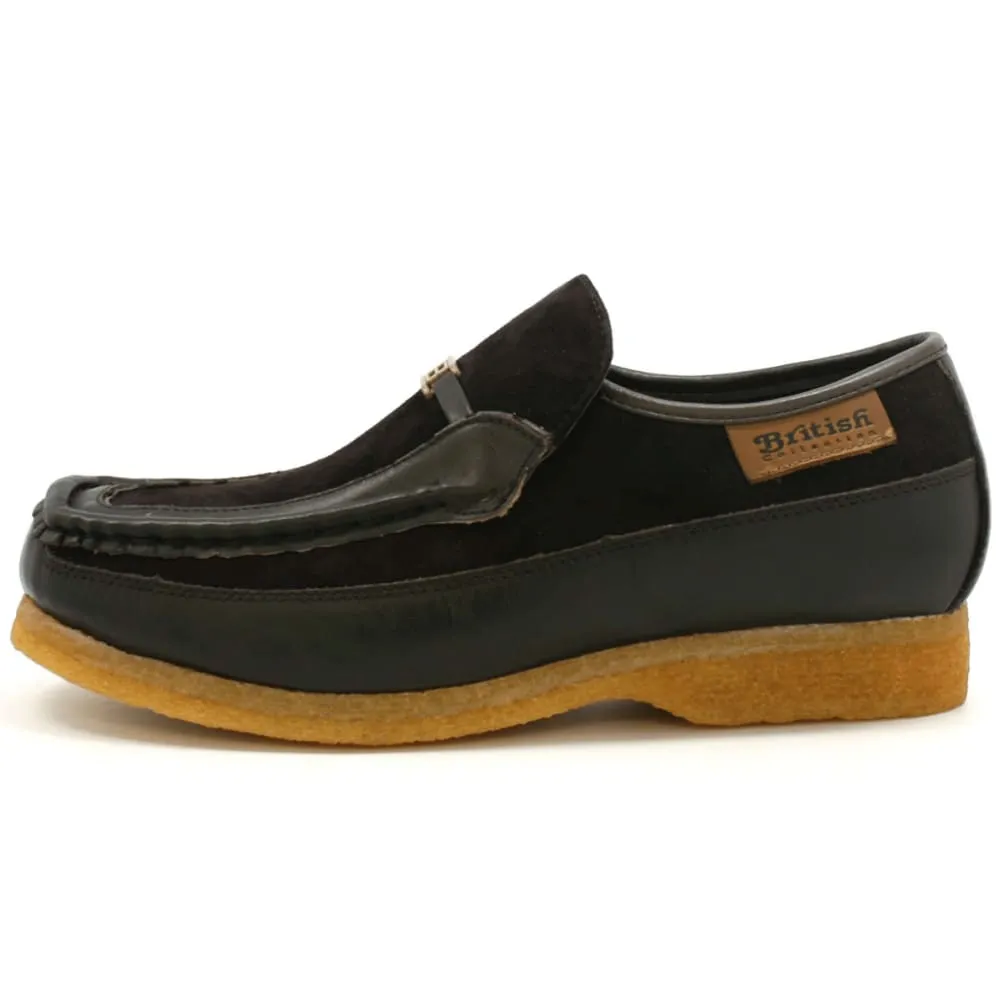 British Walkers Power Men's Crepe Sole Leathe and Suede Slip On Shoes