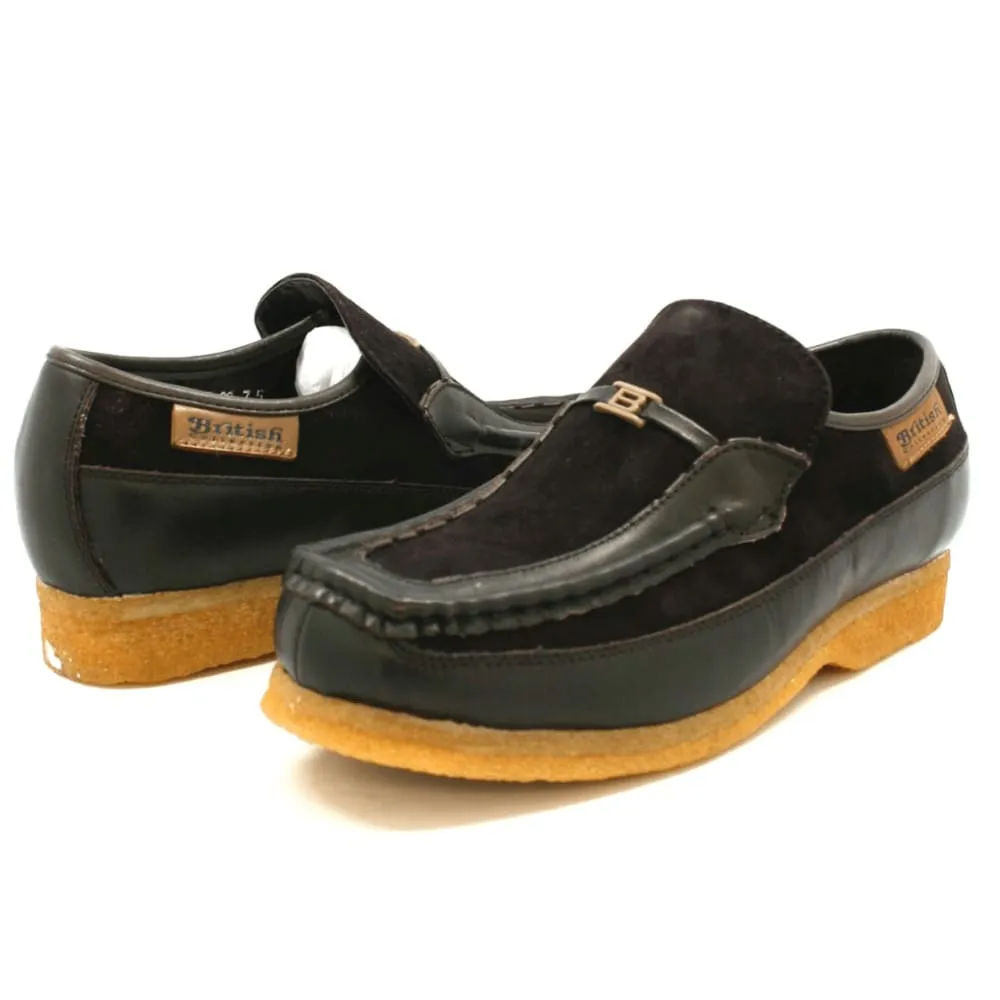 British Walkers Power Men's Crepe Sole Leathe and Suede Slip On Shoes