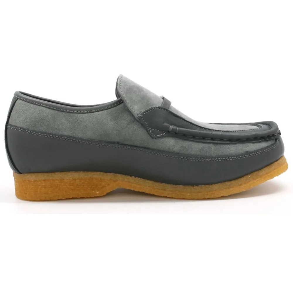 British Walkers Power Men's Crepe Sole Leathe and Suede Slip On Shoes