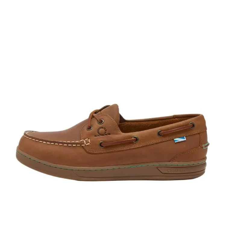 Chatham Deck Buton G2 Premium Leather Boat Shoes - Walnut