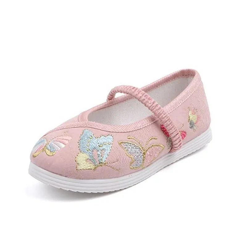 Children's Casual Shoes - Embroidery Kids Girl, Chinese Style - E10144