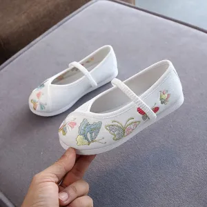 Children's Casual Shoes - Embroidery Kids Girl, Chinese Style - E10144