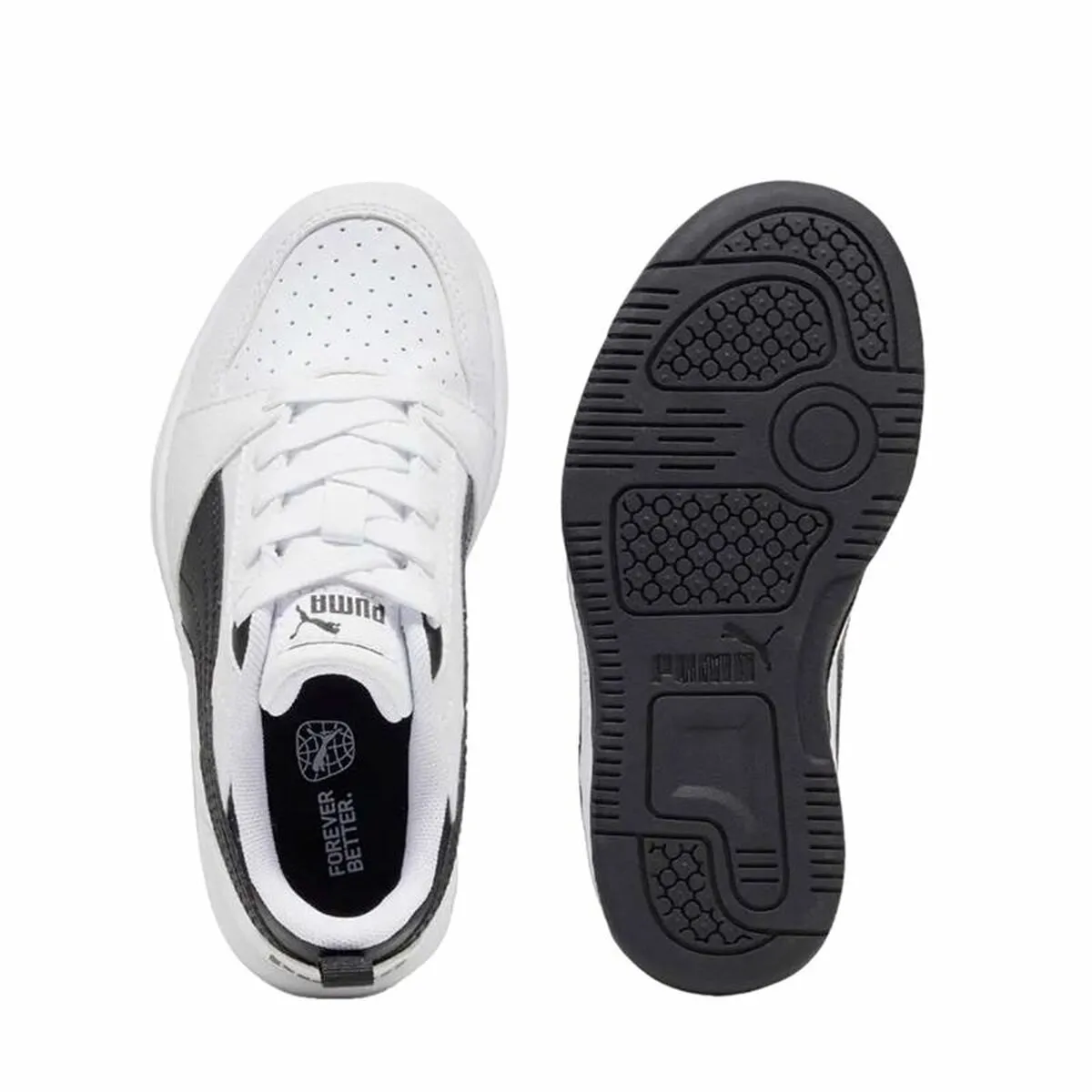 Children’s Casual Trainers Puma Rebound V6 Lo A White Black