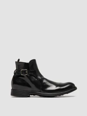 CHRONICLE 068 - Black Leather Zipped Boots