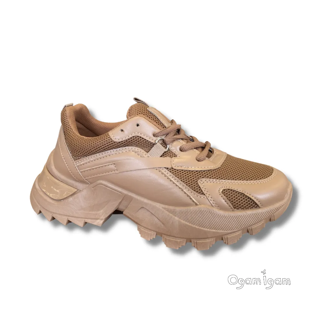 Chunky Womens Mocha Trainer