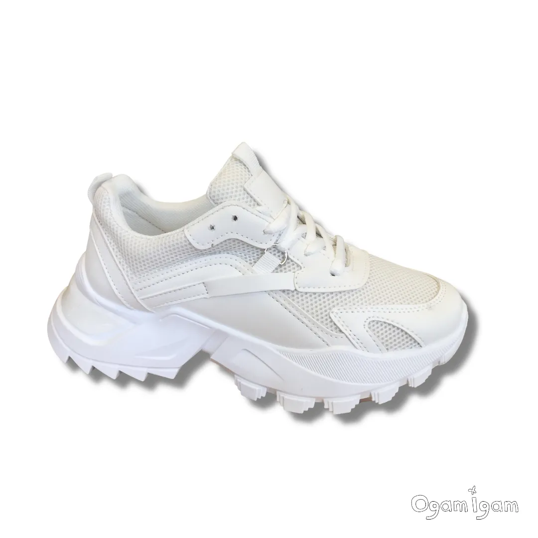 Chunky Womens White Trainer