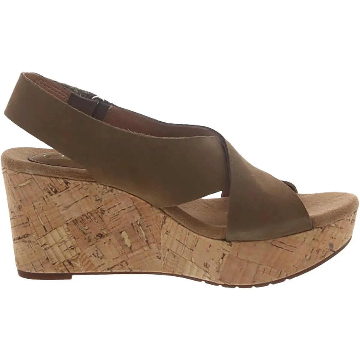 Clark Artisan Womens Caslynn Shae Faux Suede Criss-Cross Wedges