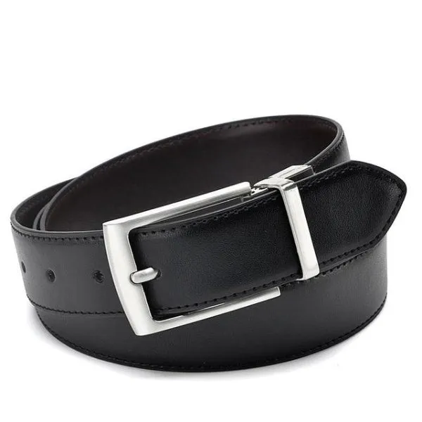 Classy Men Reversible Leather Belt Black