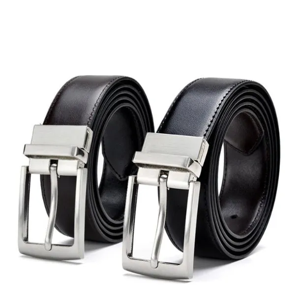 Classy Men Reversible Leather Belt Black