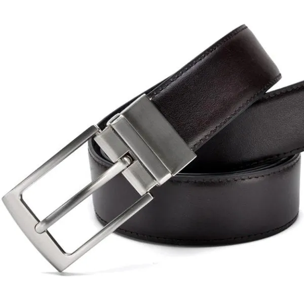 Classy Men Reversible Leather Belt Black