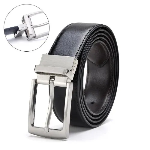 Classy Men Reversible Leather Belt Black