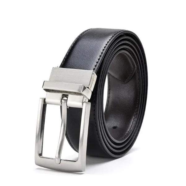 Classy Men Reversible Leather Belt Black