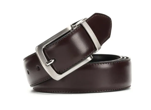 Classy Men Reversible Leather Belt Dark Brown