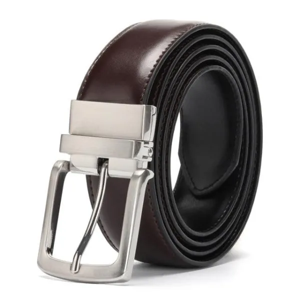 Classy Men Reversible Leather Belt Dark Brown