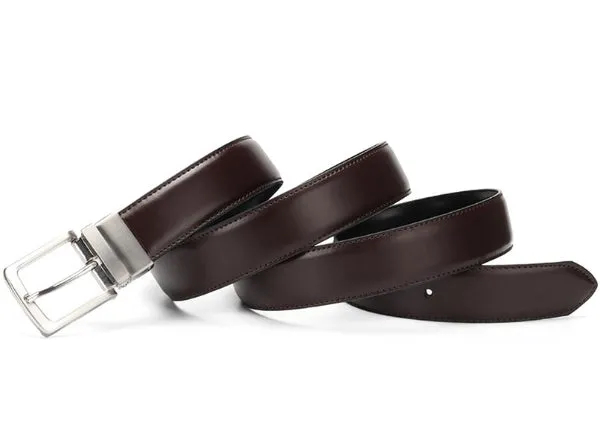 Classy Men Reversible Leather Belt Dark Brown