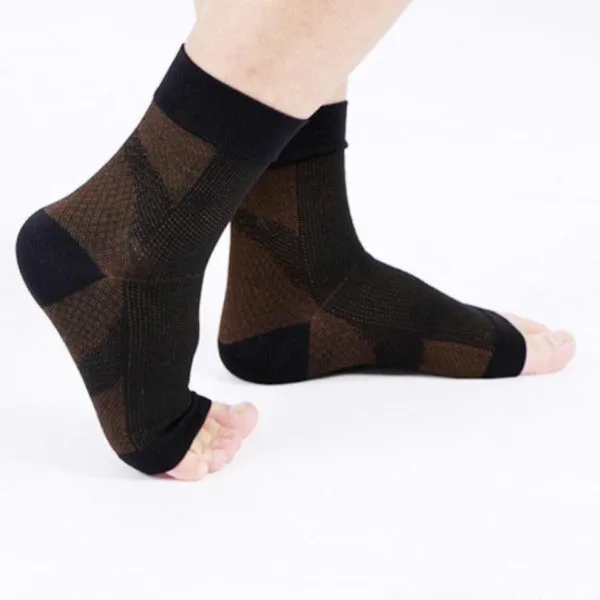 Copper Compression Relief - Open Toe Ankle Socks!