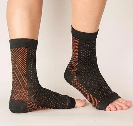 Copper Compression Relief - Open Toe Ankle Socks!