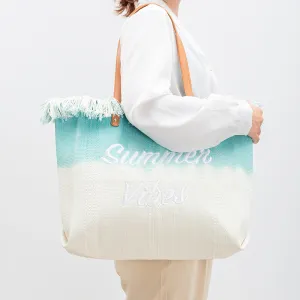 Cross-Border Embroidered Tote Bag Tassel Canvas Bag Magnetic Snap Commuter Bag Underarm Bag New Beach Shoulder Bag Summer