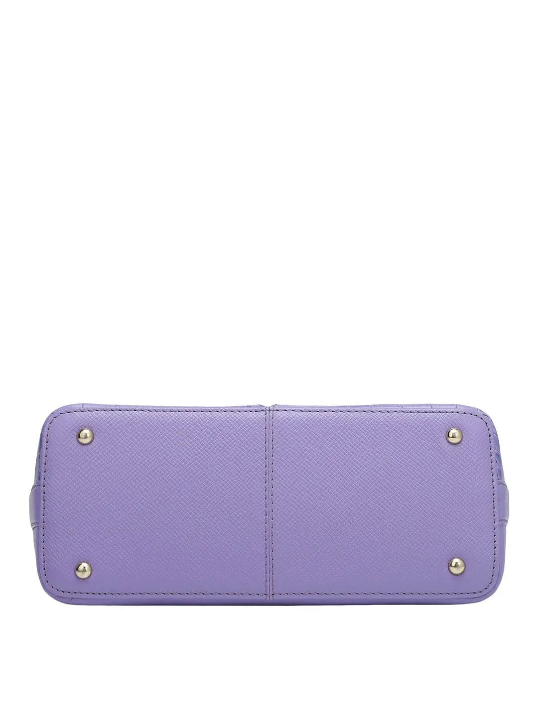 Da Milano Genuine Leather Purple Sling Bag (01524) (Small)